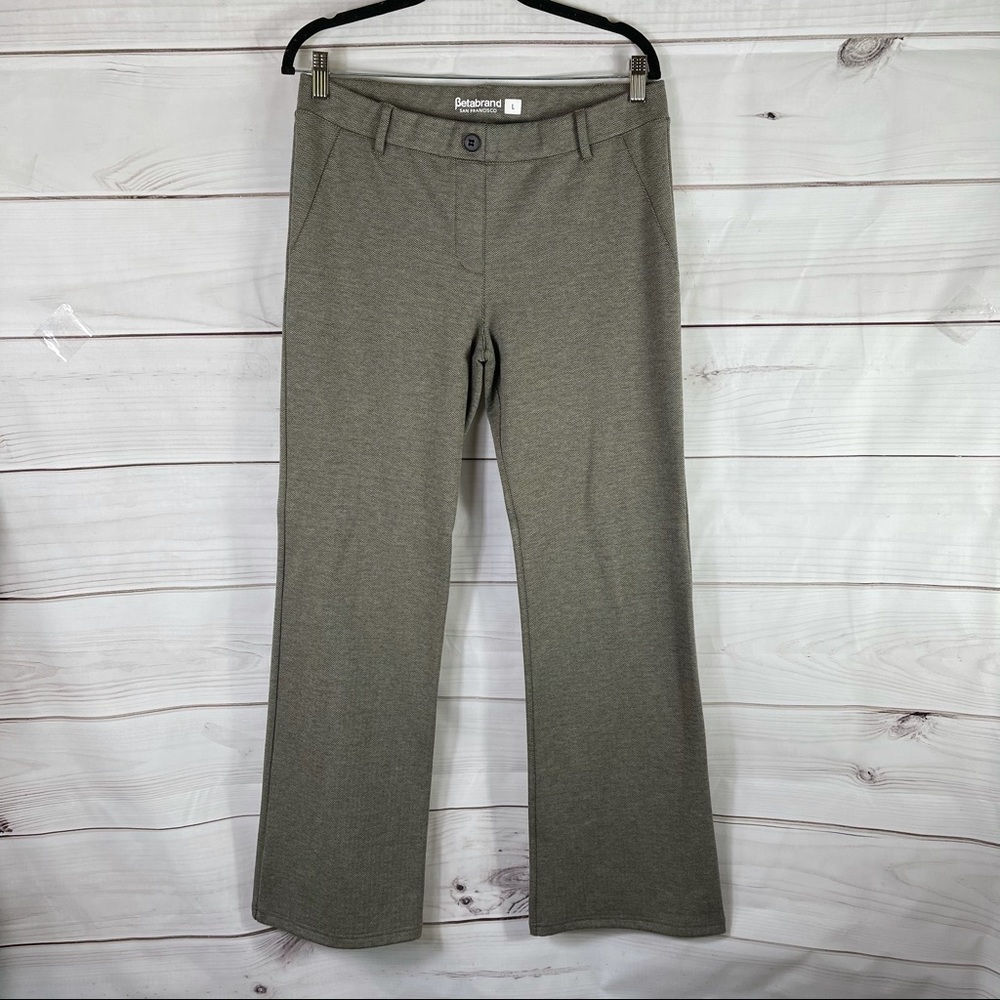 Betabrand Bootcut Dress Yoga Pants Herringbone